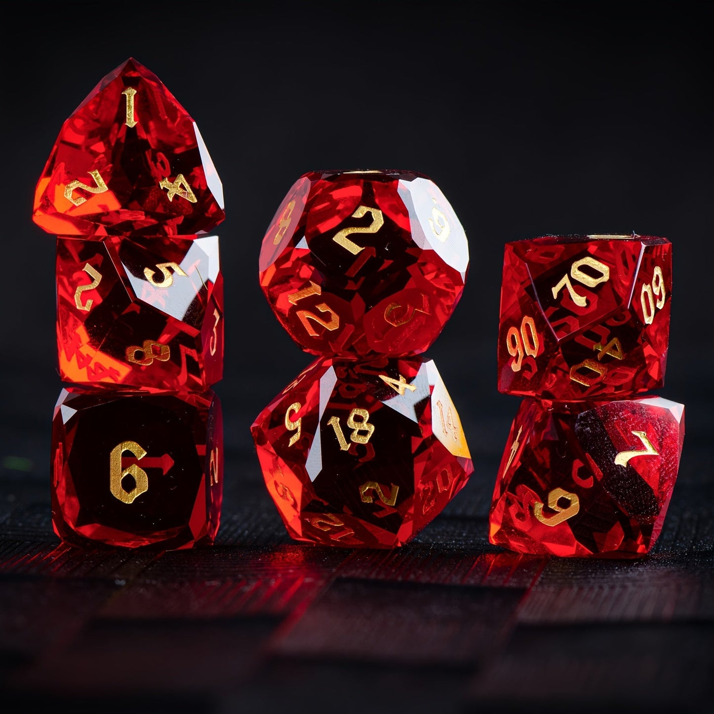 Dés en Verre : Cœur de Dragon - Accessoires JDR