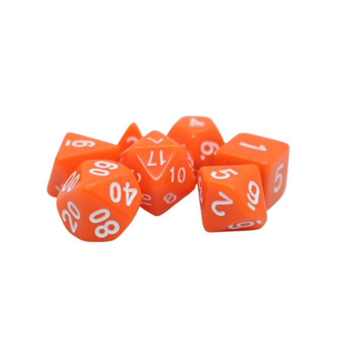 Set de Dés de JDR Classiques Blanc