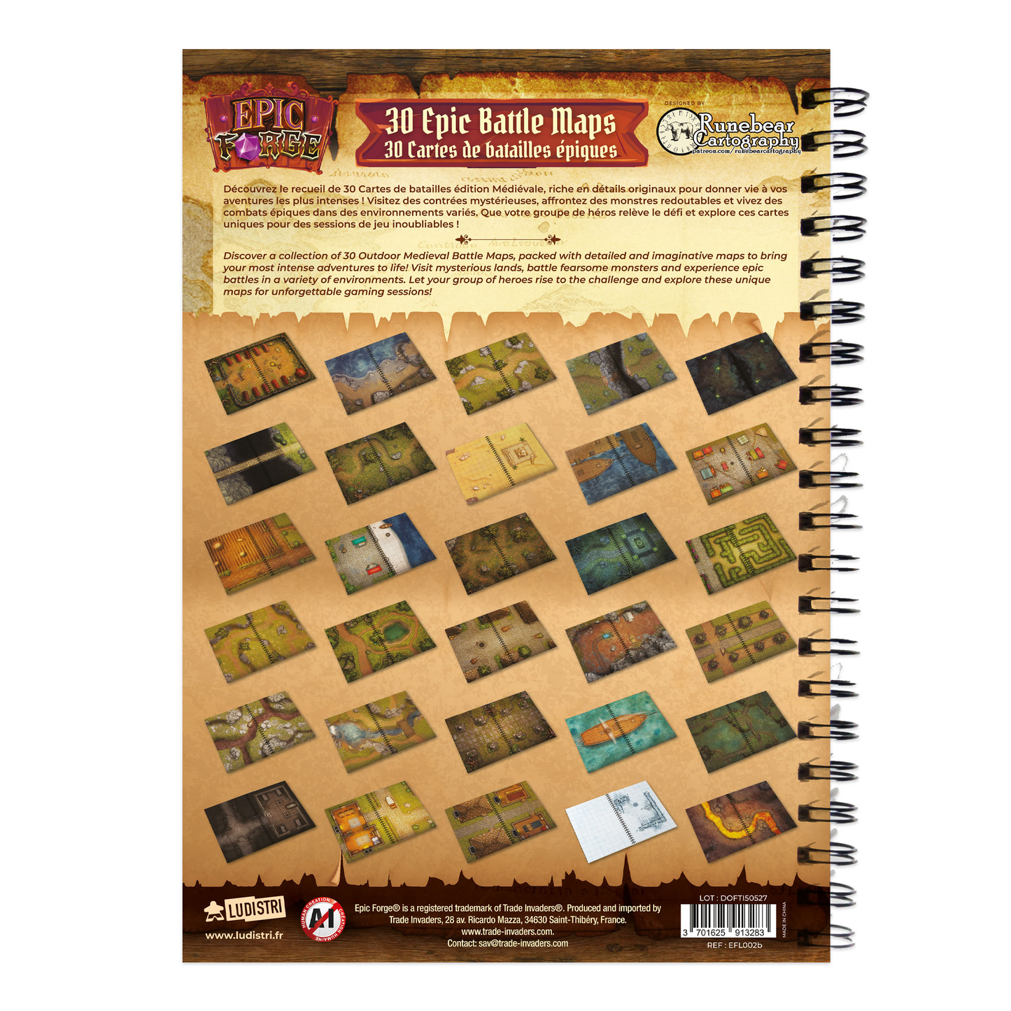 Livre Plateau de Jeu : Heroic Fantasy Edition (A4)