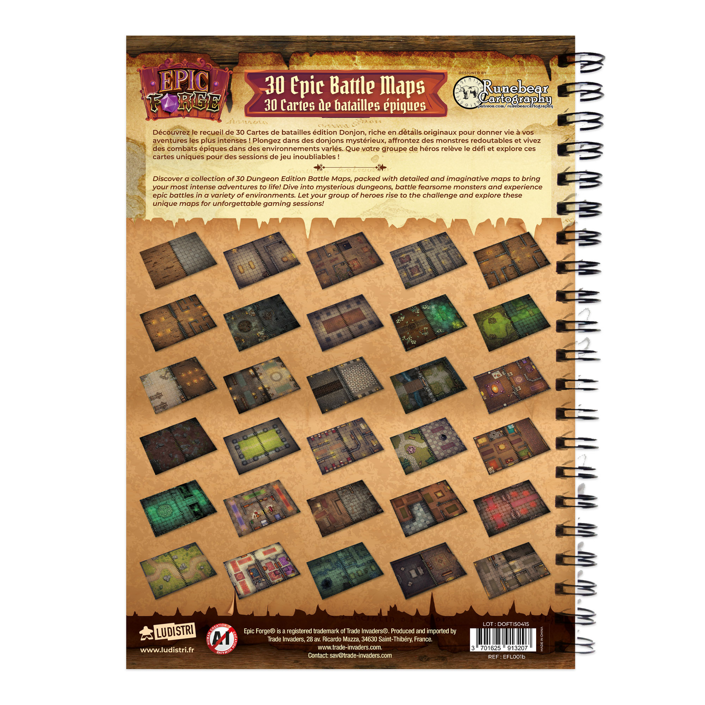 Livre Plateau de Jeu : Donjons (A4)