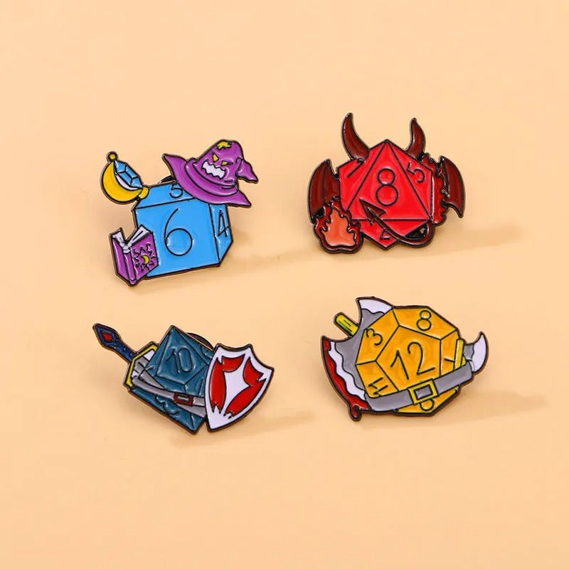 Pin's dés d6 - Magicien