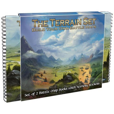 Kit de construction de cartes de bataille terrain avec livres, stickers de paysage et accessoires pour jeux de rôle, couleurs variées, SKU: JLB020