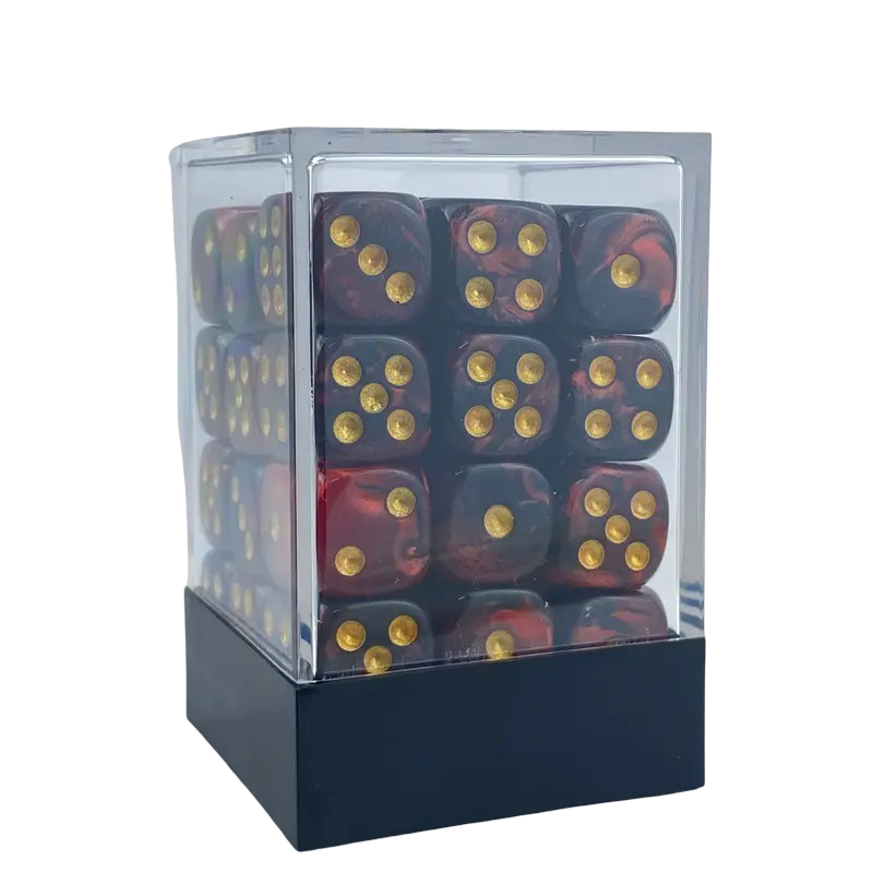 Lot de 36 Dés à Six Faces (D6) - 12mm avec Boîte de Rangement - Le Donjon de la Guilde