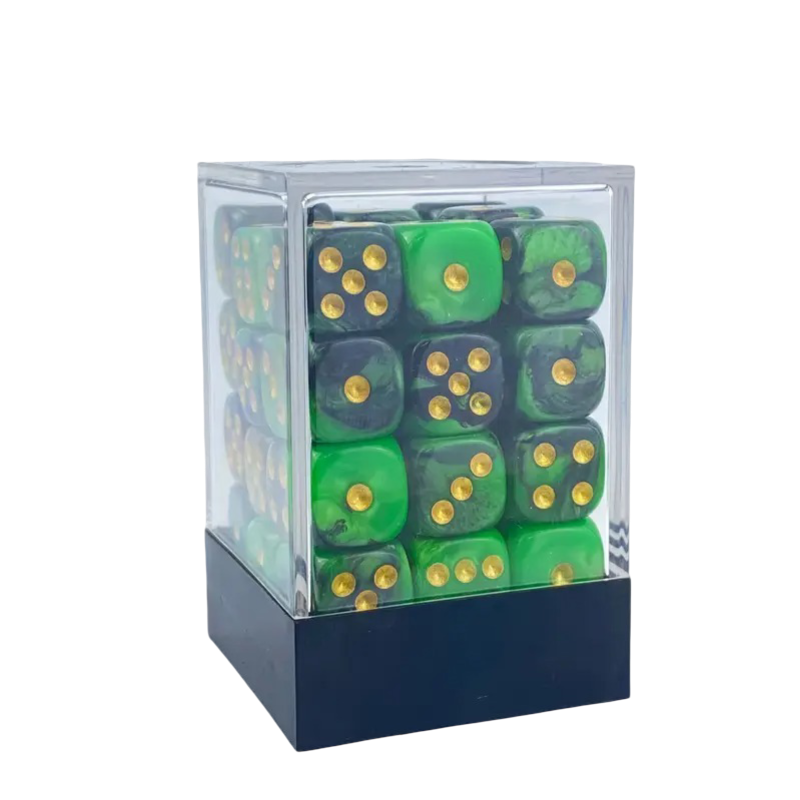 Lot de 36 Dés à Six Faces (D6) - 12mm avec Boîte de Rangement - Le Donjon de la Guilde