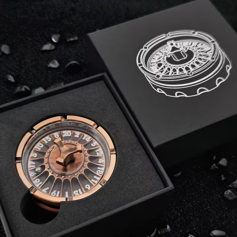 Dés Métal Spinner - D20 Roulette visuel boite