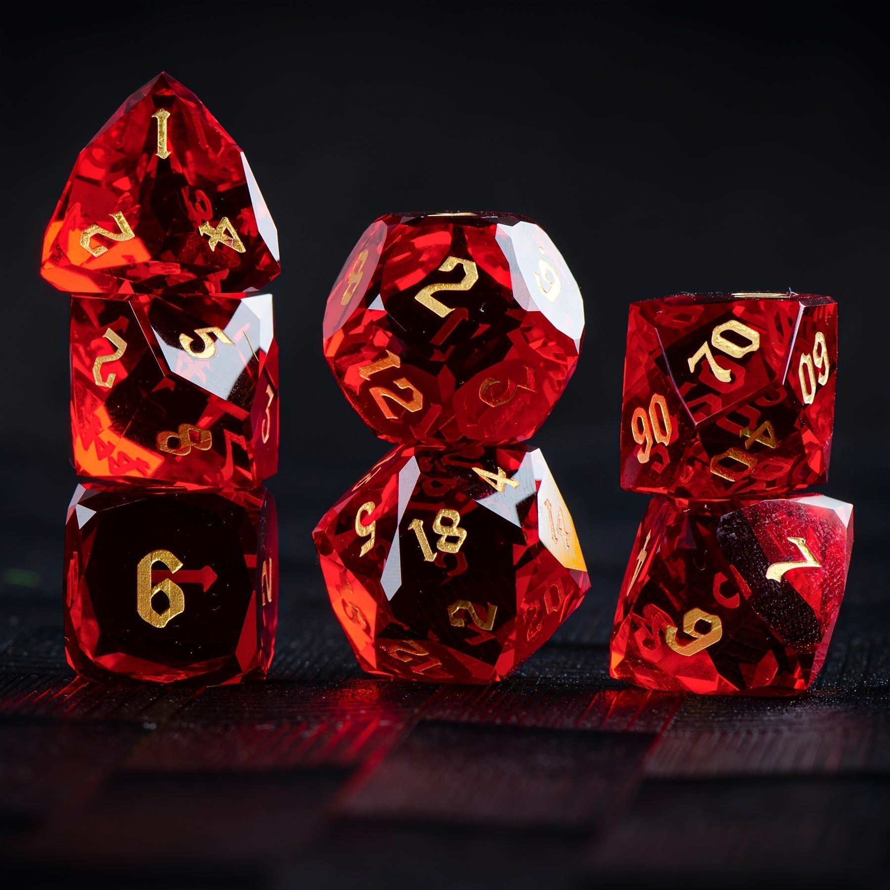 Dés en Verre : Cœur de Dragon - Accessoires JDR