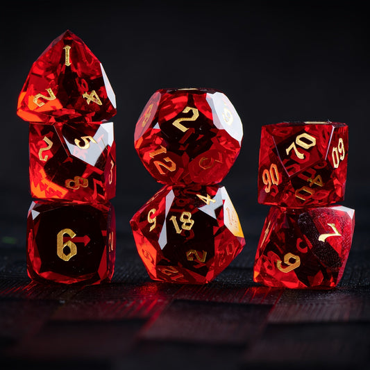 Dés en Verre : Cœur de Dragon - Accessoires JDR