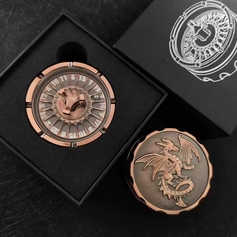 Des Metal Spinner - D20 Roulette visuel alternatif 