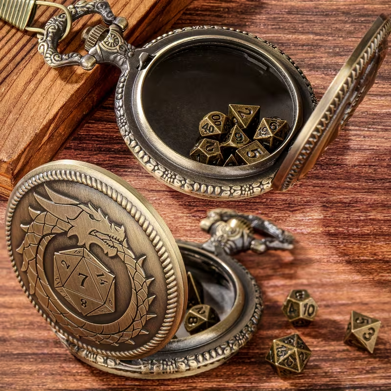 Pendentif Dragon Mini Dés - Accessoire D&D visuel de l'inérieur dés