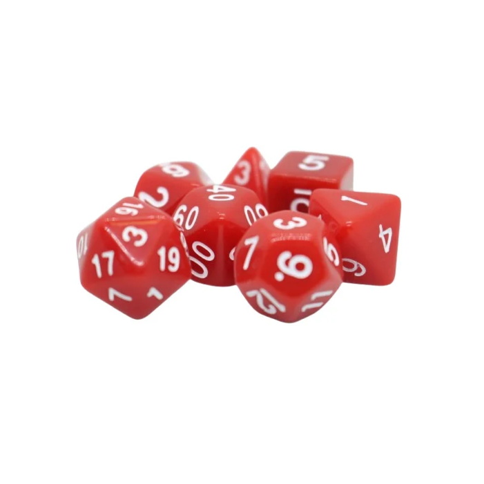 Set de Dés de JDR Classiques Blanc 