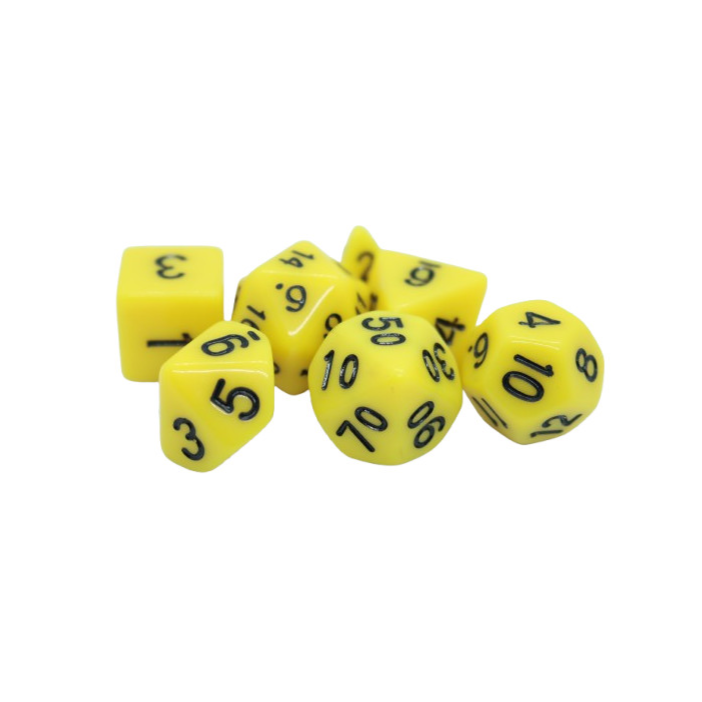 Set de Dés de JDR Classiques Blanc 