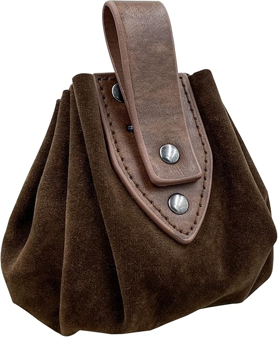 Medieval "Adventurer" Suede Purse with Belt Loop