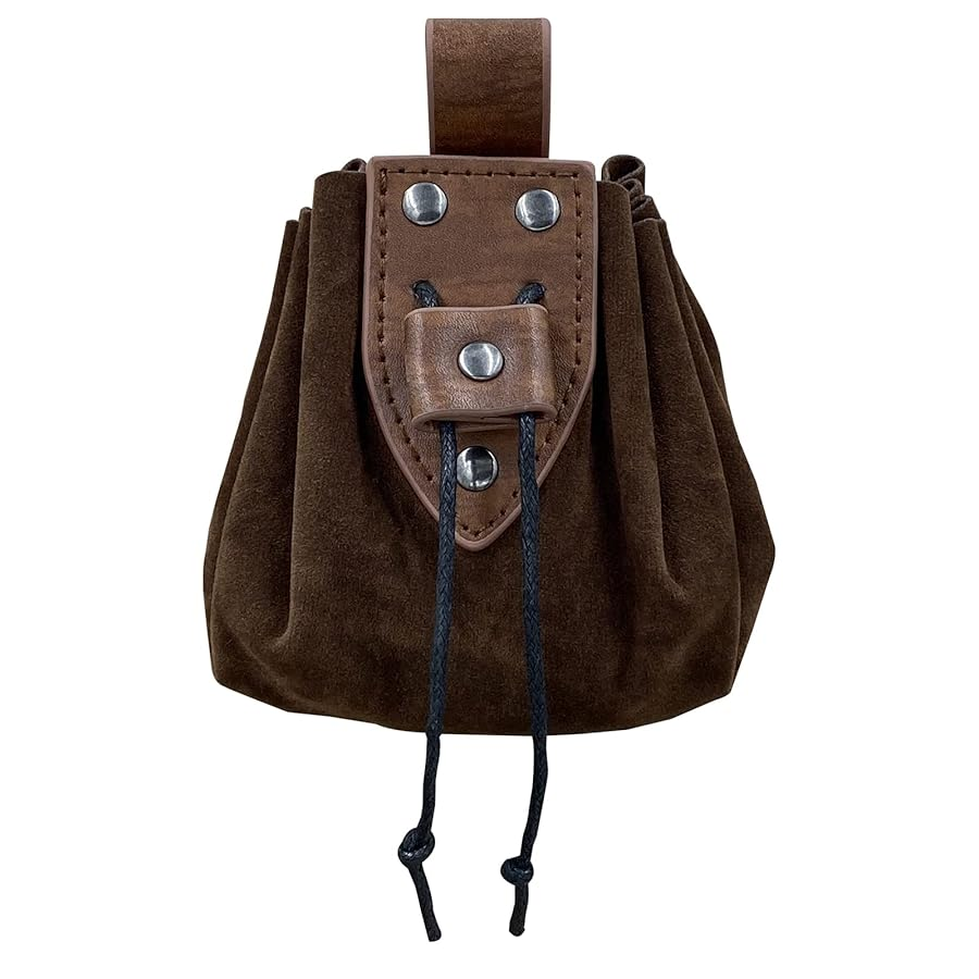 Medieval "Adventurer" Suede Purse with Belt Loop