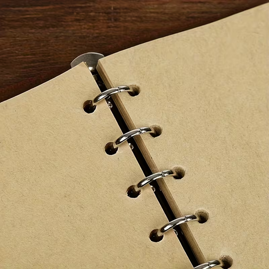 Journal de Pirate Vintage - Boussole Nautique & Carte du Trésor avec Reliure Spirale