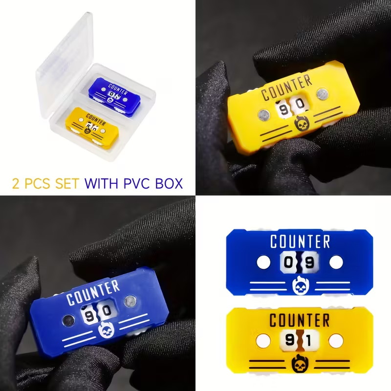 Set de 2 Compteurs de Vie en Acrylique 00-99 - Pour MTG, D&D et Jeux de Cartes