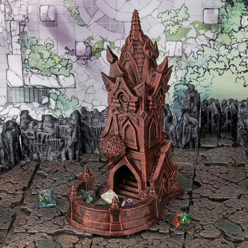 Tour à Dés Elderglen Twilight - Accessoire D&D Premium pour Maître du Jeu