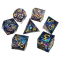 Ensemble de 7 Dés en Résine Double Couche avec Effet Dégradé - Set Polyédrique D&D