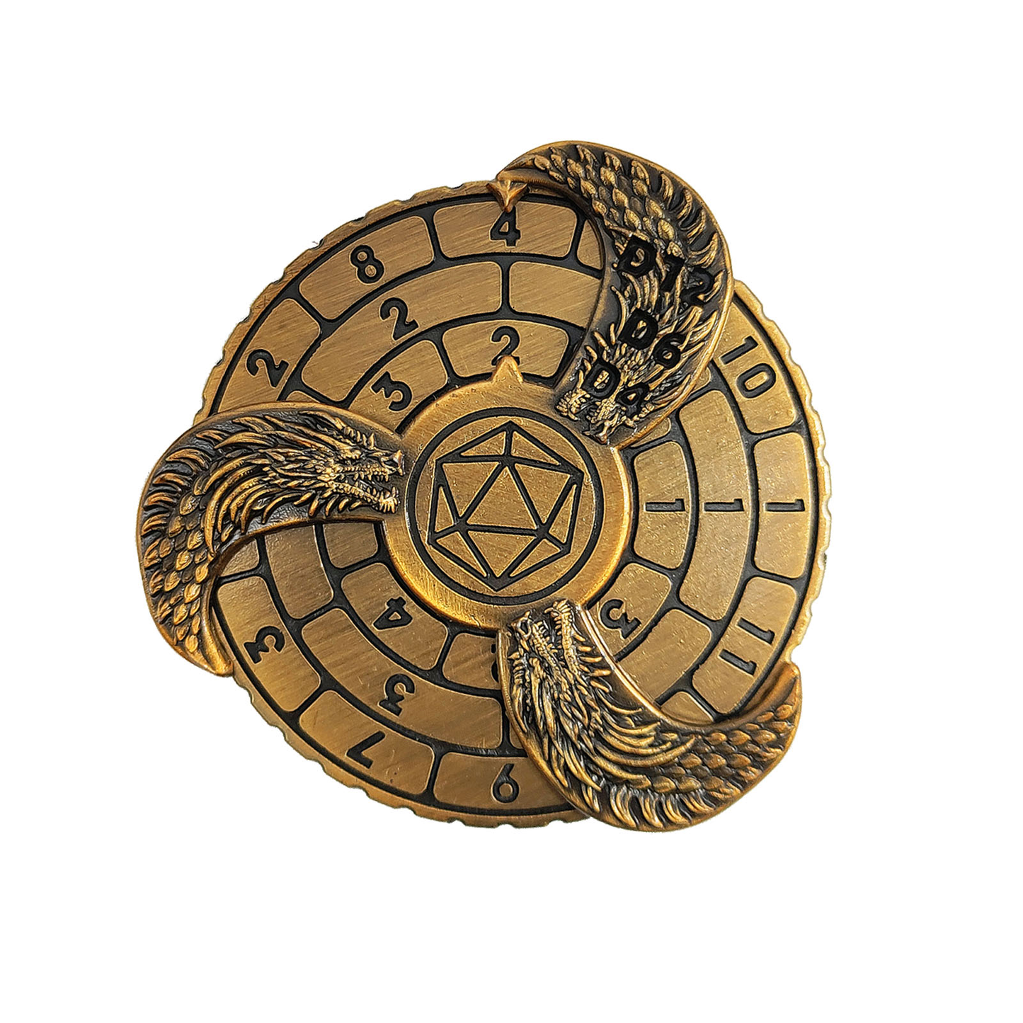 Dés Métal Spinner - Gold 6 en 1