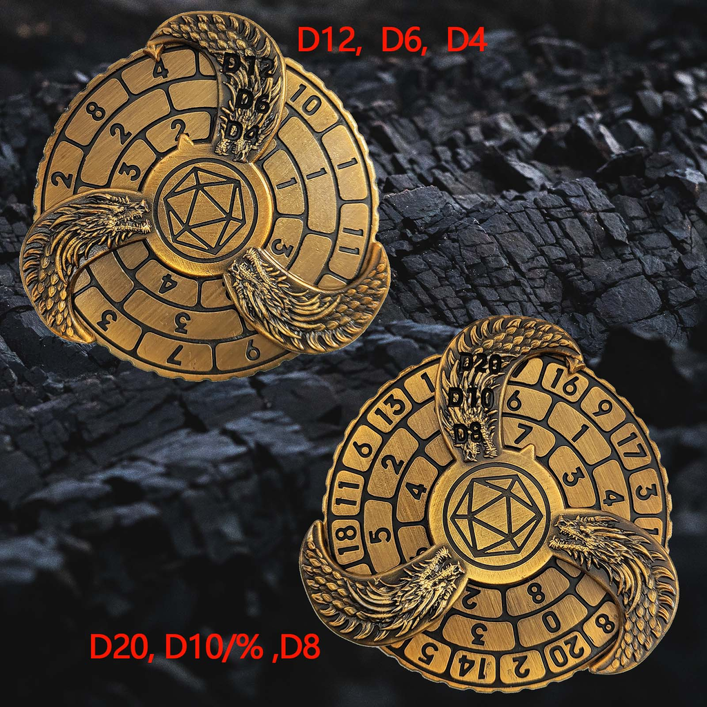 Dés Métal Spinner - Gold 6 en 1