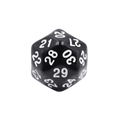 Dé 30 faces (D30) Décompte - Noir - Le Donjon de la Guilde