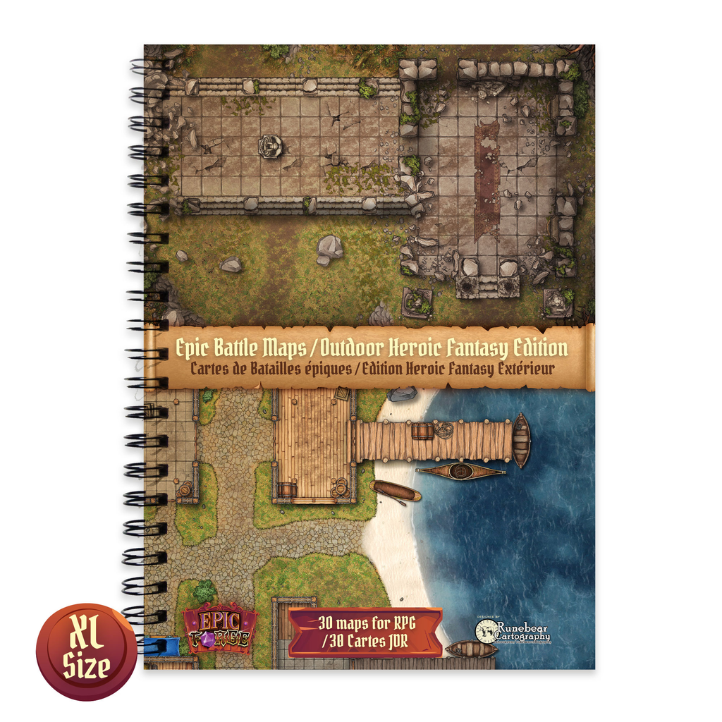 Livre Plateau de Jeu : Heroic Fantasy Edition (A3) - Le Donjon de la Guilde