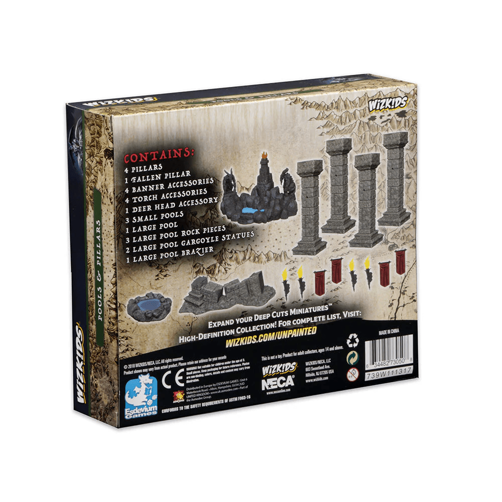 WizKids Miniatures : Terrain Fantastique : Bassins Peints (Fantasy Terrain: Painted Pools) - Le Donjon de la Guilde