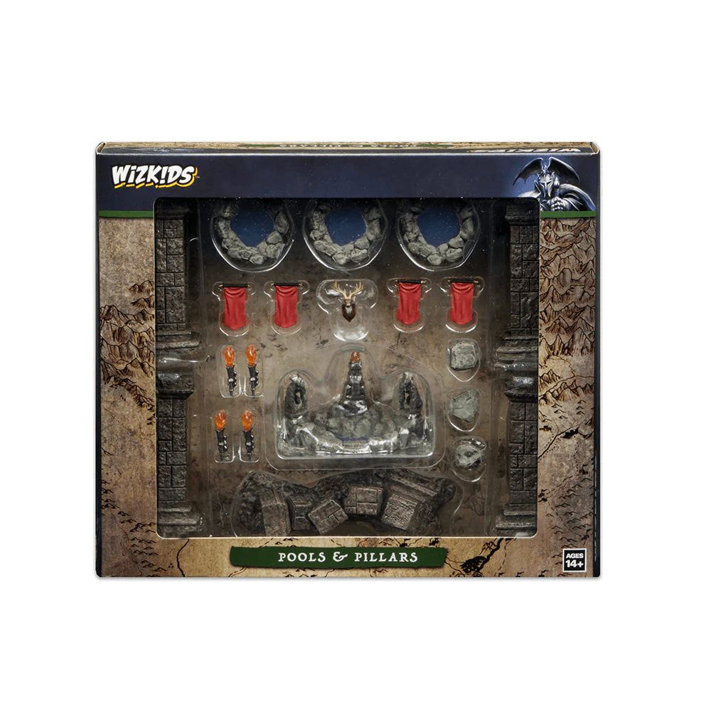 WizKids Miniatures : Terrain Fantastique : Bassins Peints (Fantasy Terrain: Painted Pools) - Le Donjon de la Guilde