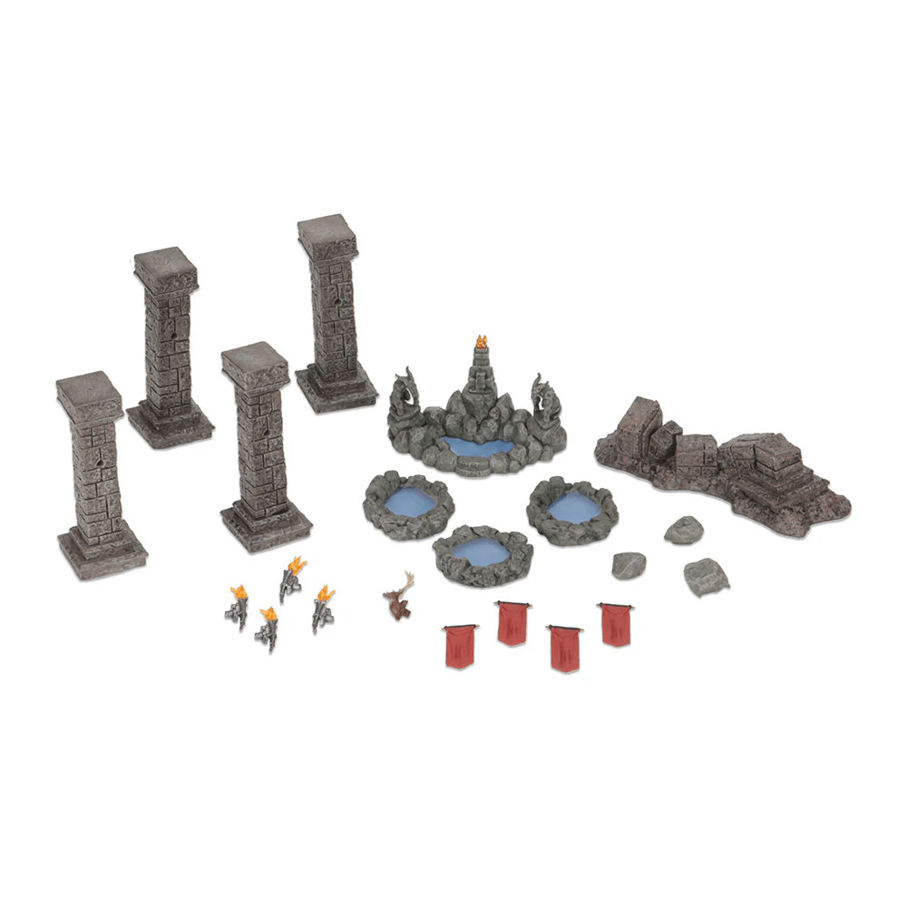 WizKids Miniatures : Terrain Fantastique : Bassins Peints (Fantasy Terrain: Painted Pools) - Le Donjon de la Guilde